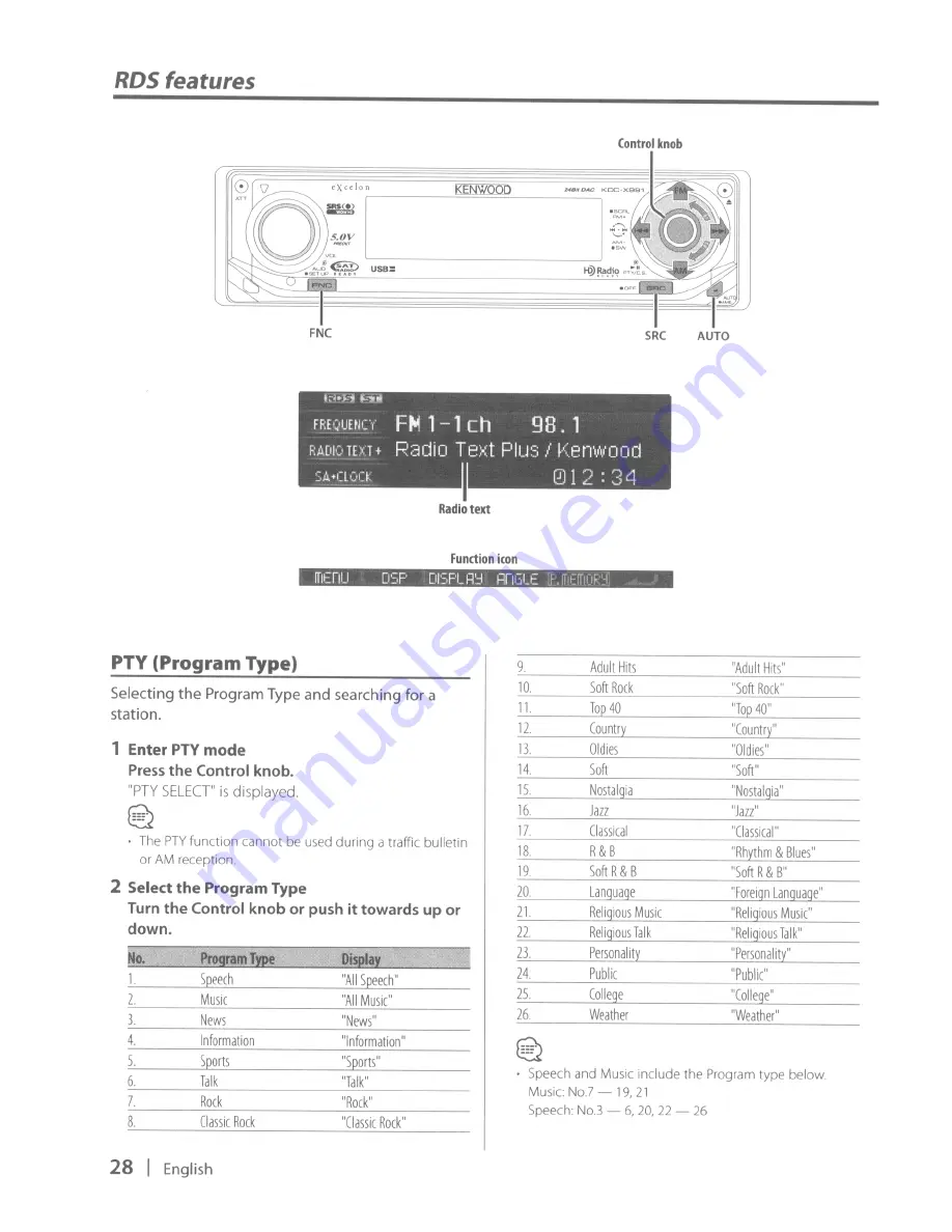 Kenwood KDC-X991 - Excelon CD Receiver Instruction Manual Download Page 28