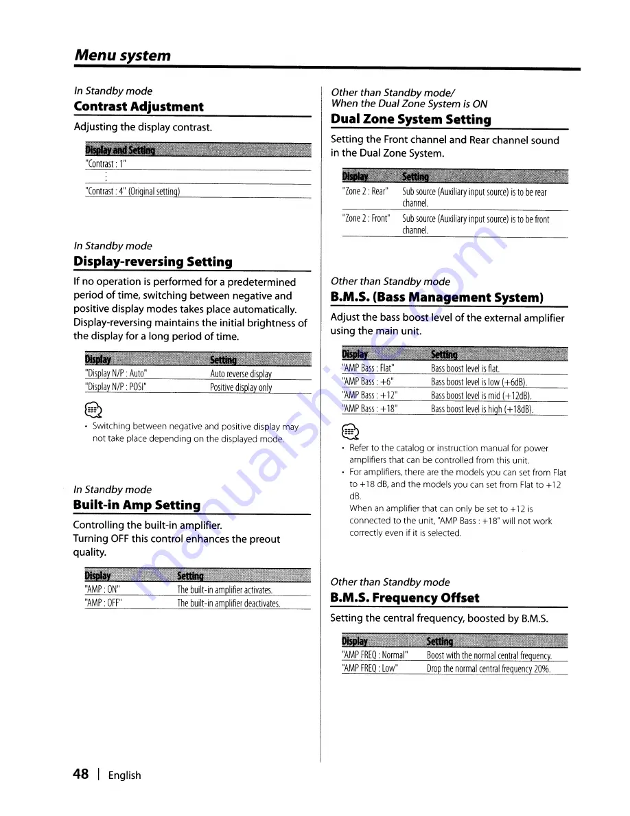 Kenwood KDC-X991 - Excelon CD Receiver Instruction Manual Download Page 48