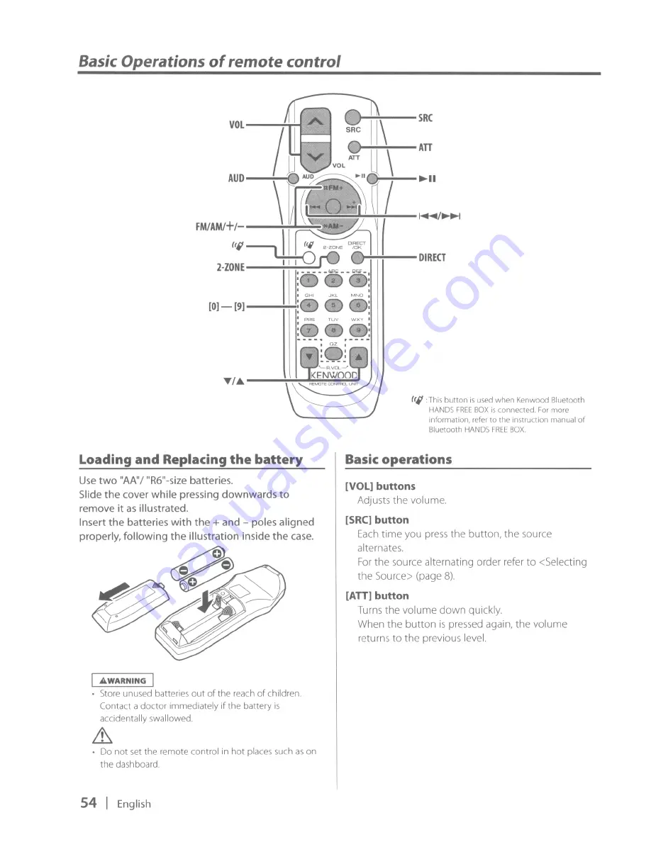 Kenwood KDC-X991 - Excelon CD Receiver Instruction Manual Download Page 54