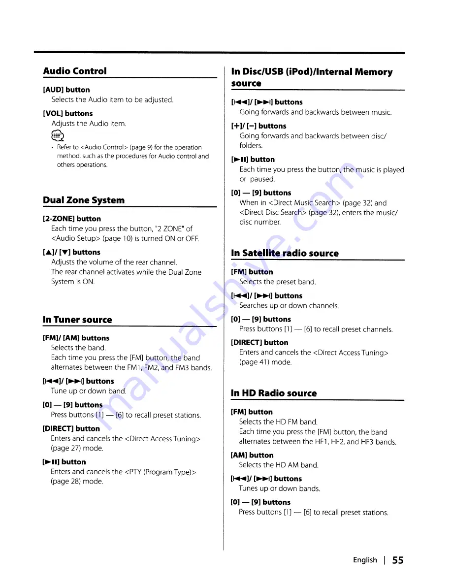 Kenwood KDC-X991 - Excelon CD Receiver Instruction Manual Download Page 55