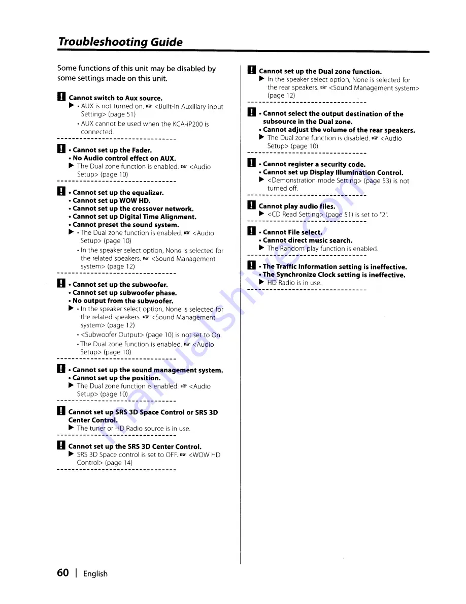 Kenwood KDC-X991 - Excelon CD Receiver Instruction Manual Download Page 60