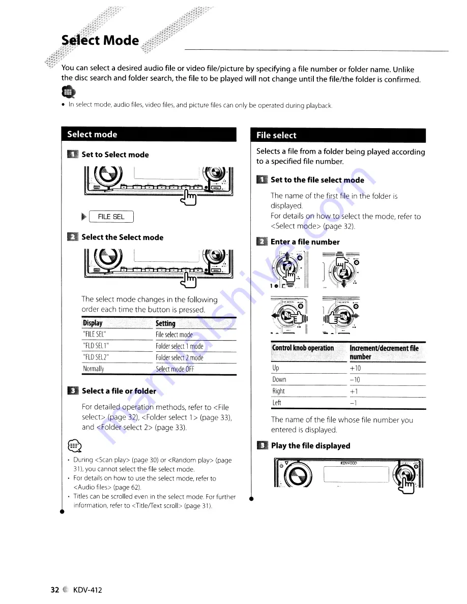 Kenwood KDV-412 Instruction Manual Download Page 32