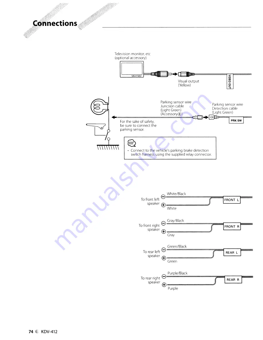 Kenwood KDV-412 Instruction Manual Download Page 74