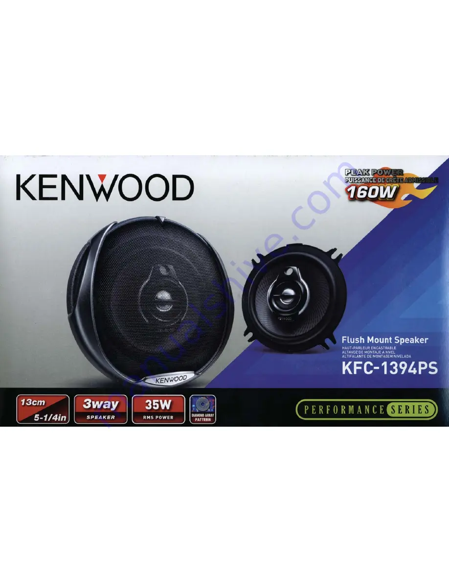 Kenwood KFC-1394PS Скачать руководство пользователя страница 1