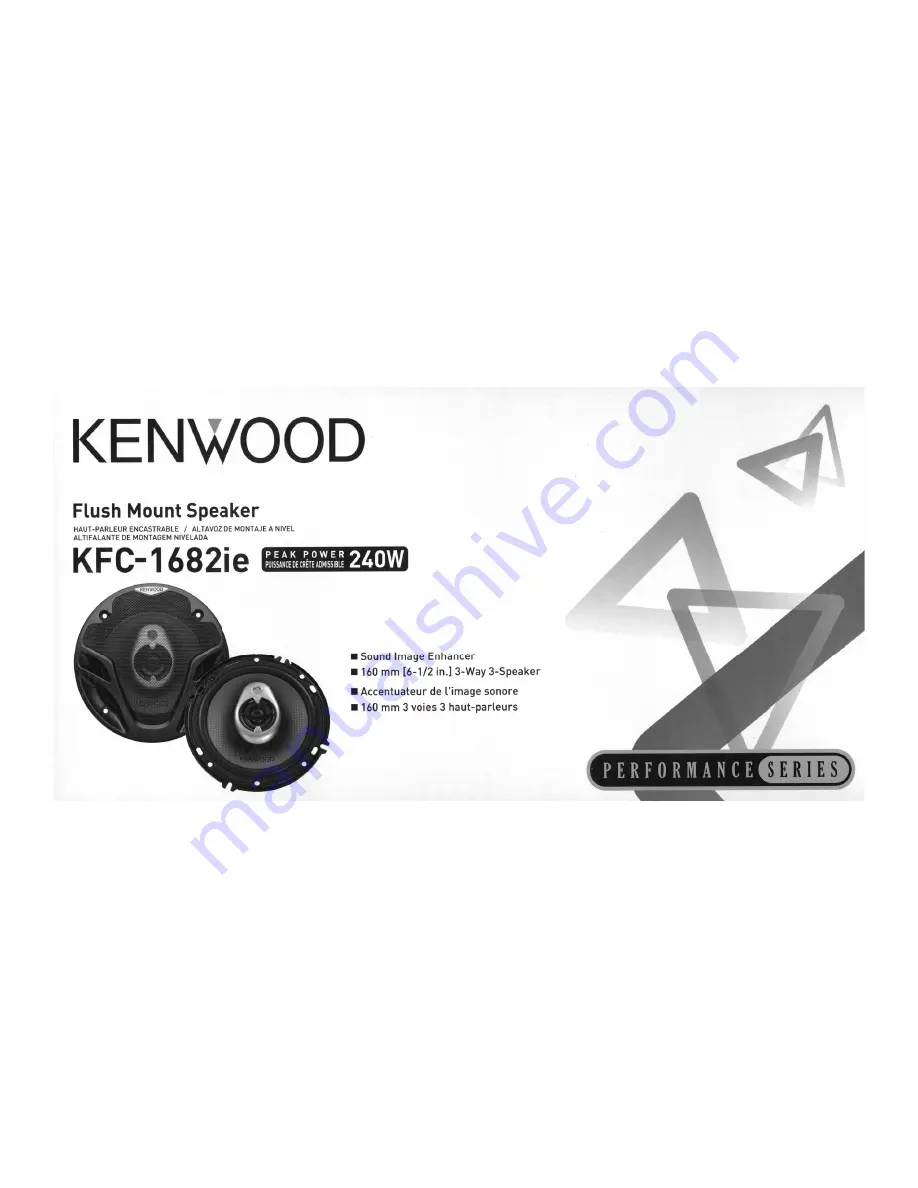 Kenwood KFC-1682ie Installation Instructions Manual Download Page 1