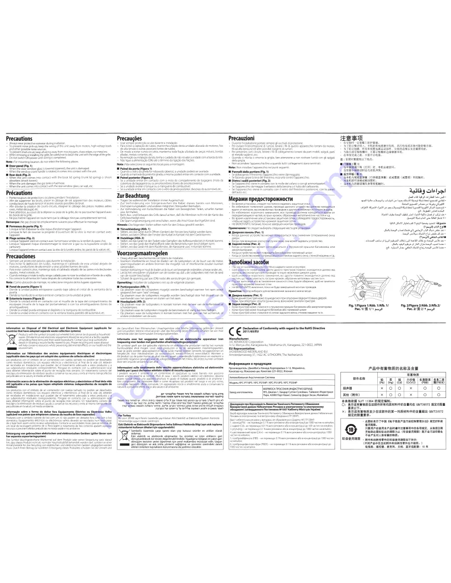 Kenwood KFC-P510PS Instruction Manual Download Page 2