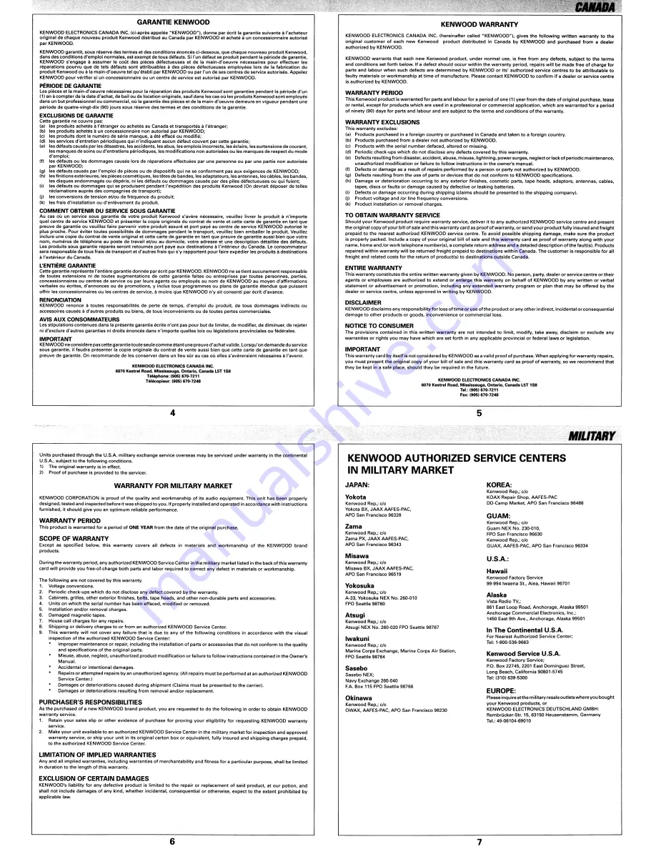 Kenwood KFC-WS12 Instruction Manual Download Page 6