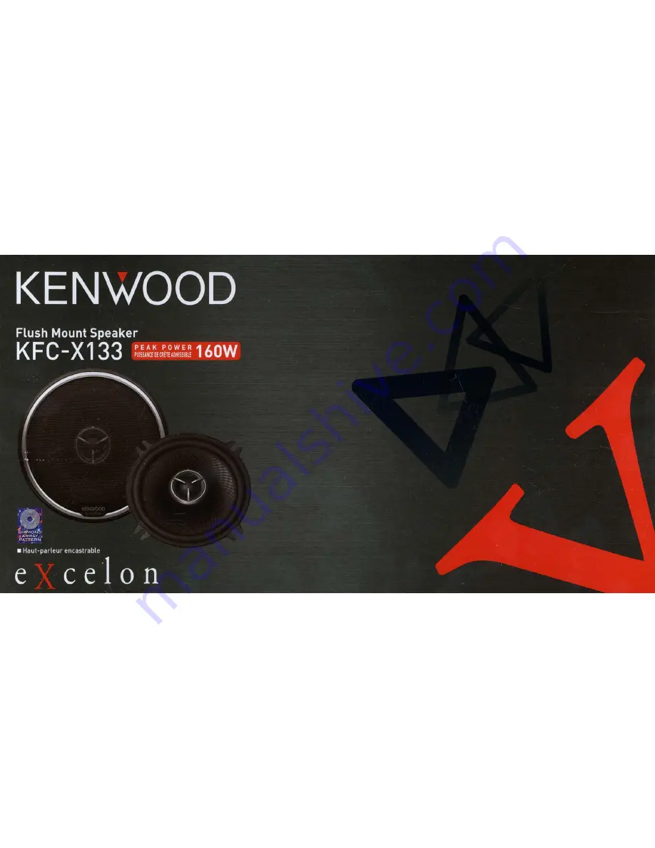 Kenwood KFC-X133 Installation Instructions Manual Download Page 1