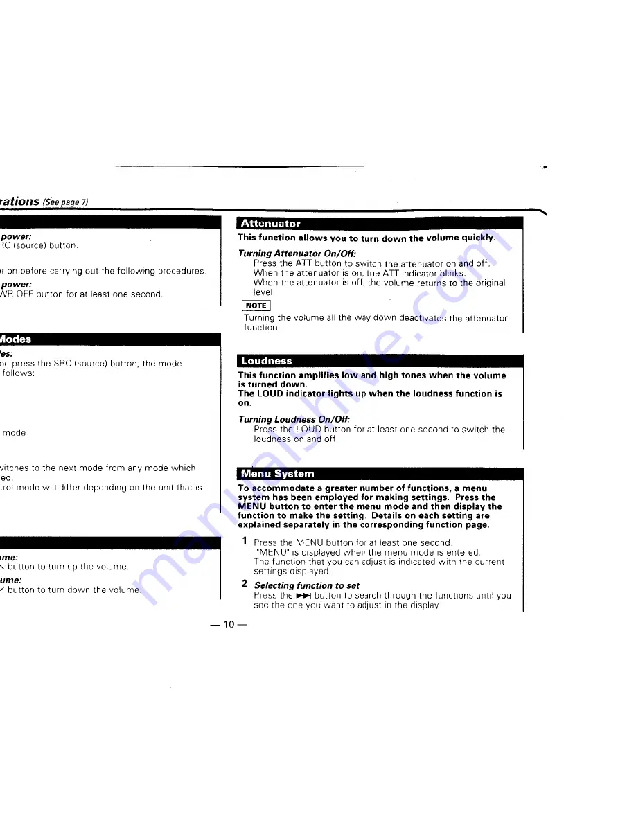 Kenwood KMD-70R Instruction Manual Download Page 10