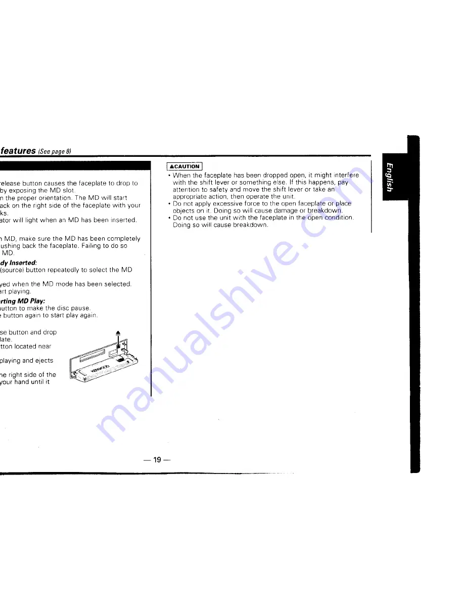 Kenwood KMD-70R Instruction Manual Download Page 19