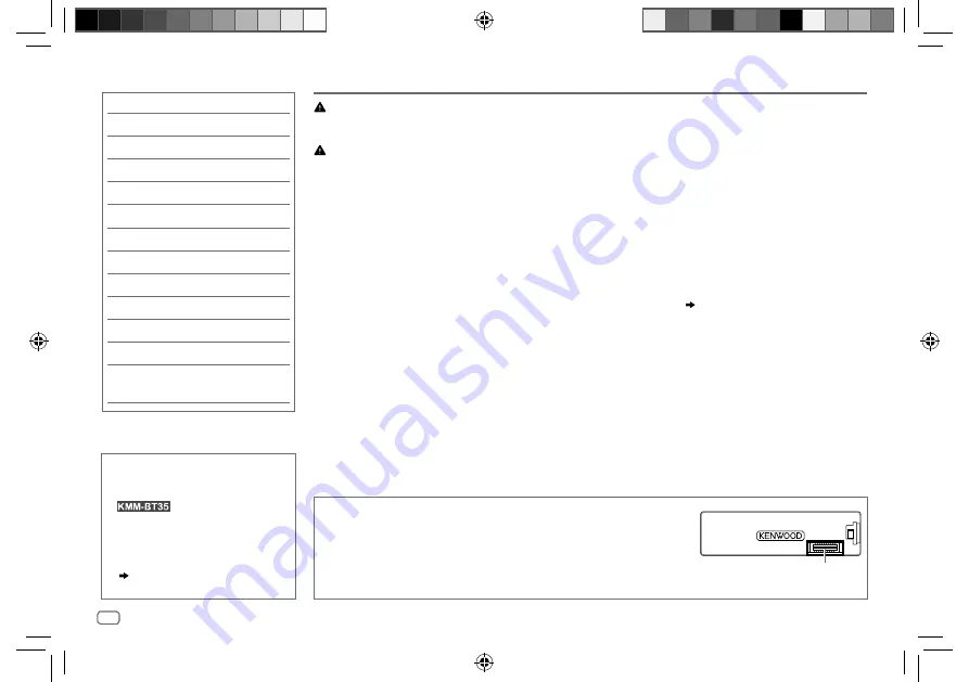 Kenwood KMM-303BT Instruction Manual Download Page 4