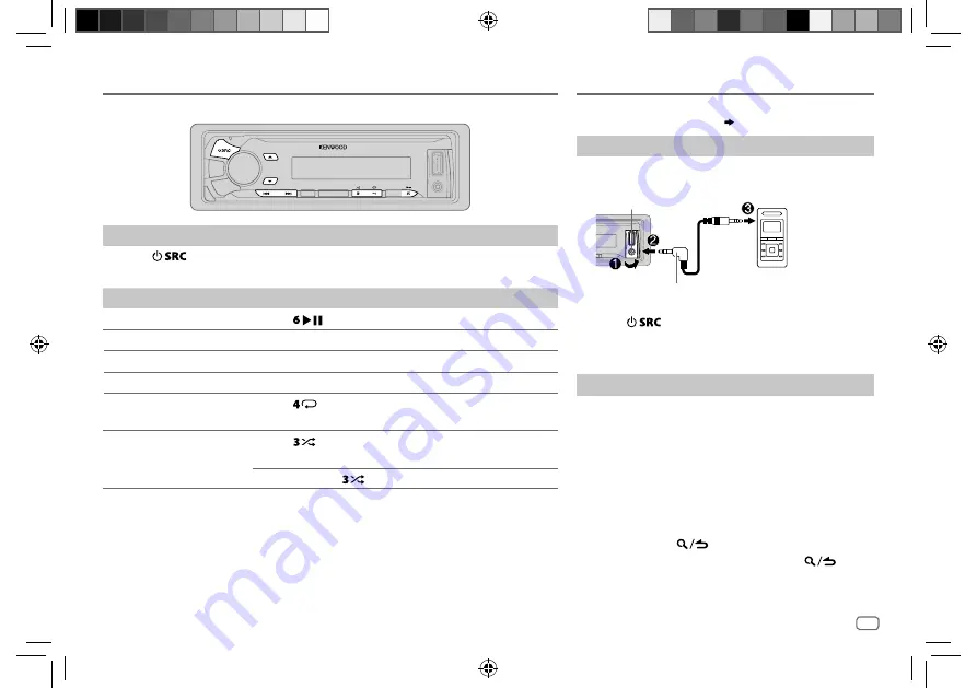 Kenwood KMM-303BT Instruction Manual Download Page 15