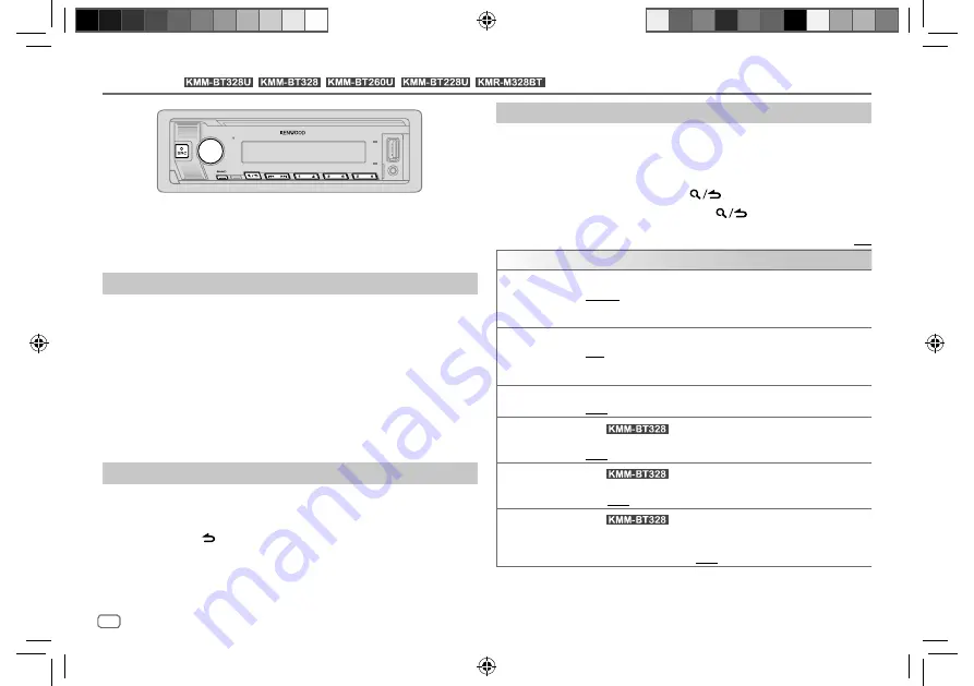 Kenwood KMM-BT228U Instruction Manual Download Page 108