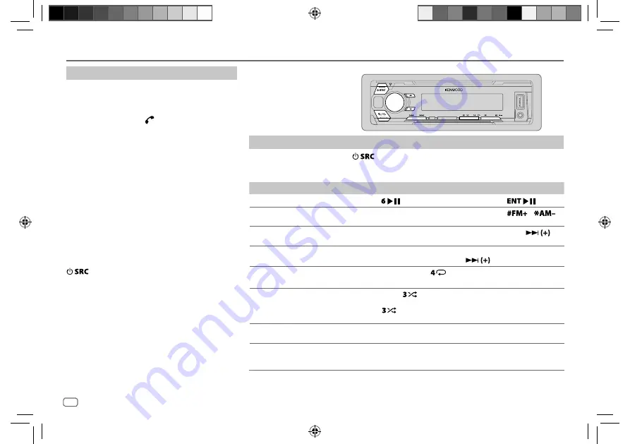 Kenwood KMM-BT318 Instruction Manual Download Page 62