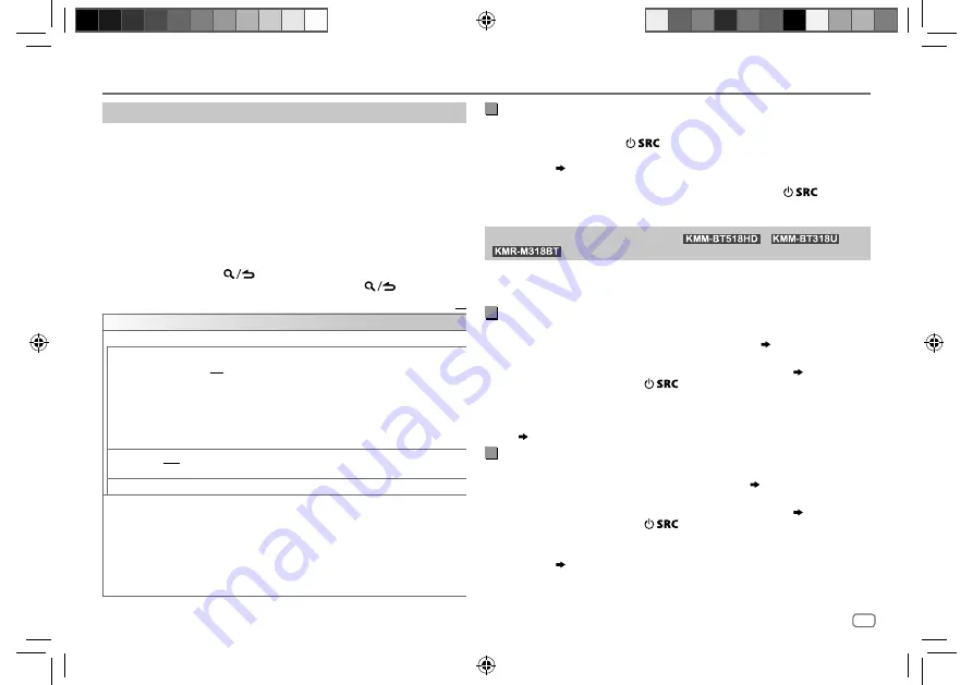 Kenwood KMM-BT318 Instruction Manual Download Page 63