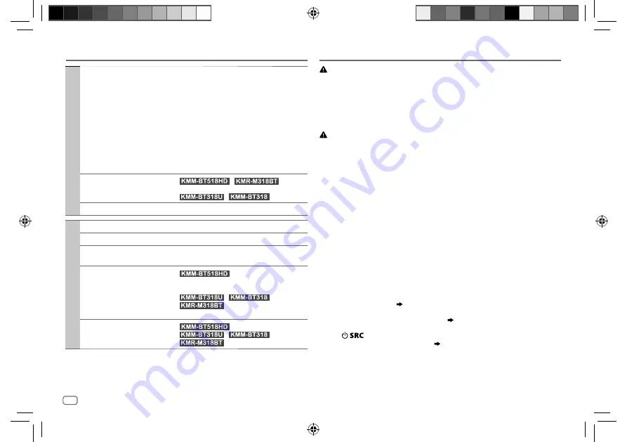 Kenwood KMM-BT318 Instruction Manual Download Page 110