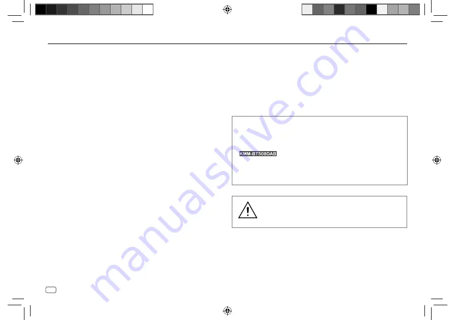 Kenwood KMM-BT508DAB Instruction Manual Download Page 10