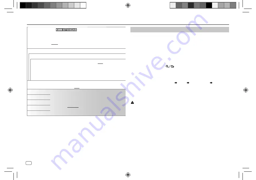 Kenwood KMM-BT508DAB Instruction Manual Download Page 94