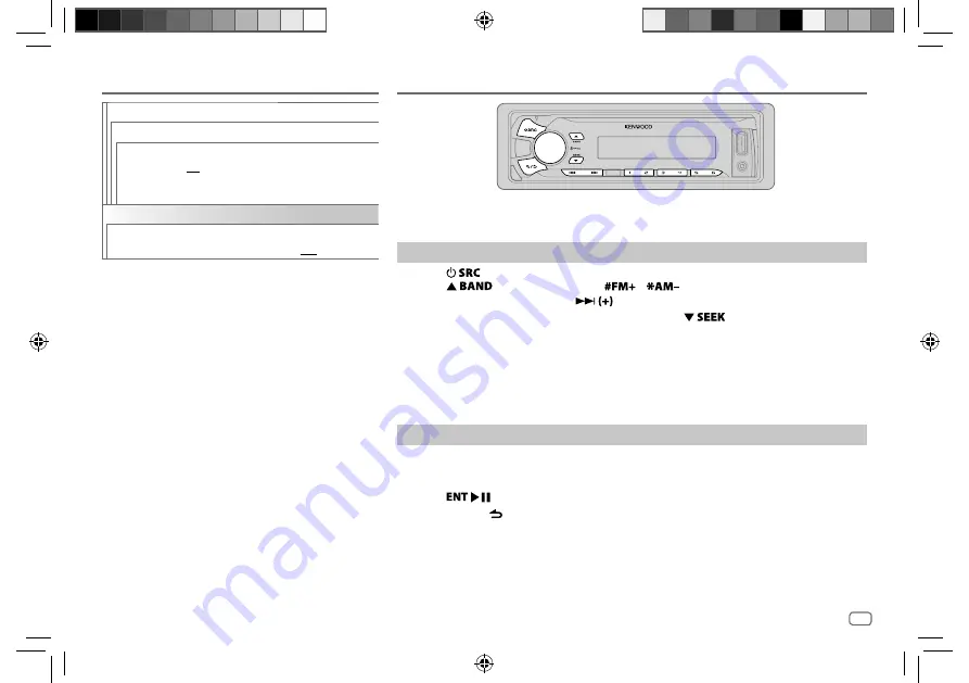 Kenwood KMM-U11 Instruction Manual Download Page 5