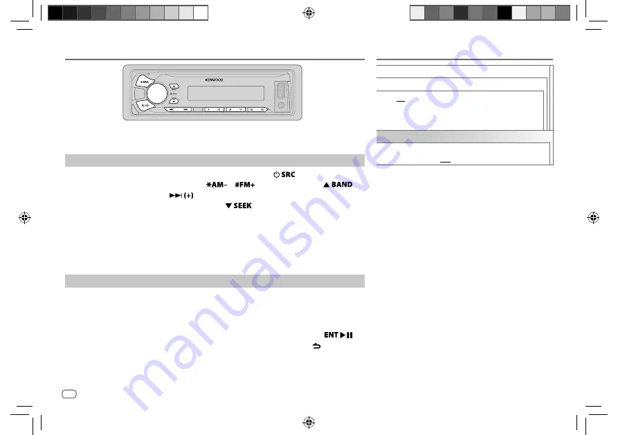 Kenwood KMM-U11 Instruction Manual Download Page 30