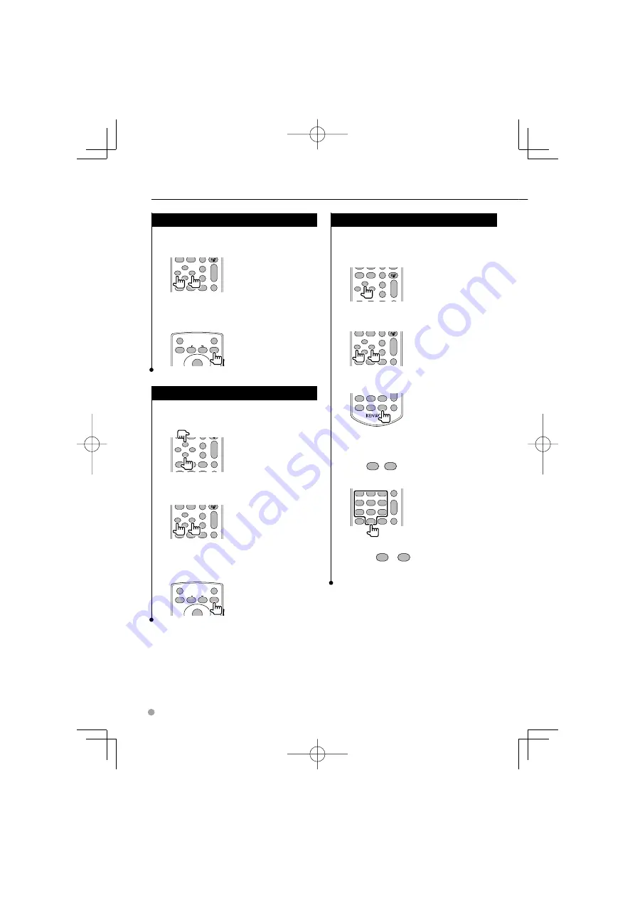 Kenwood KNA-RCDV330 - Wireless Remote For Multimedia Receivers Instruction Manual Download Page 6