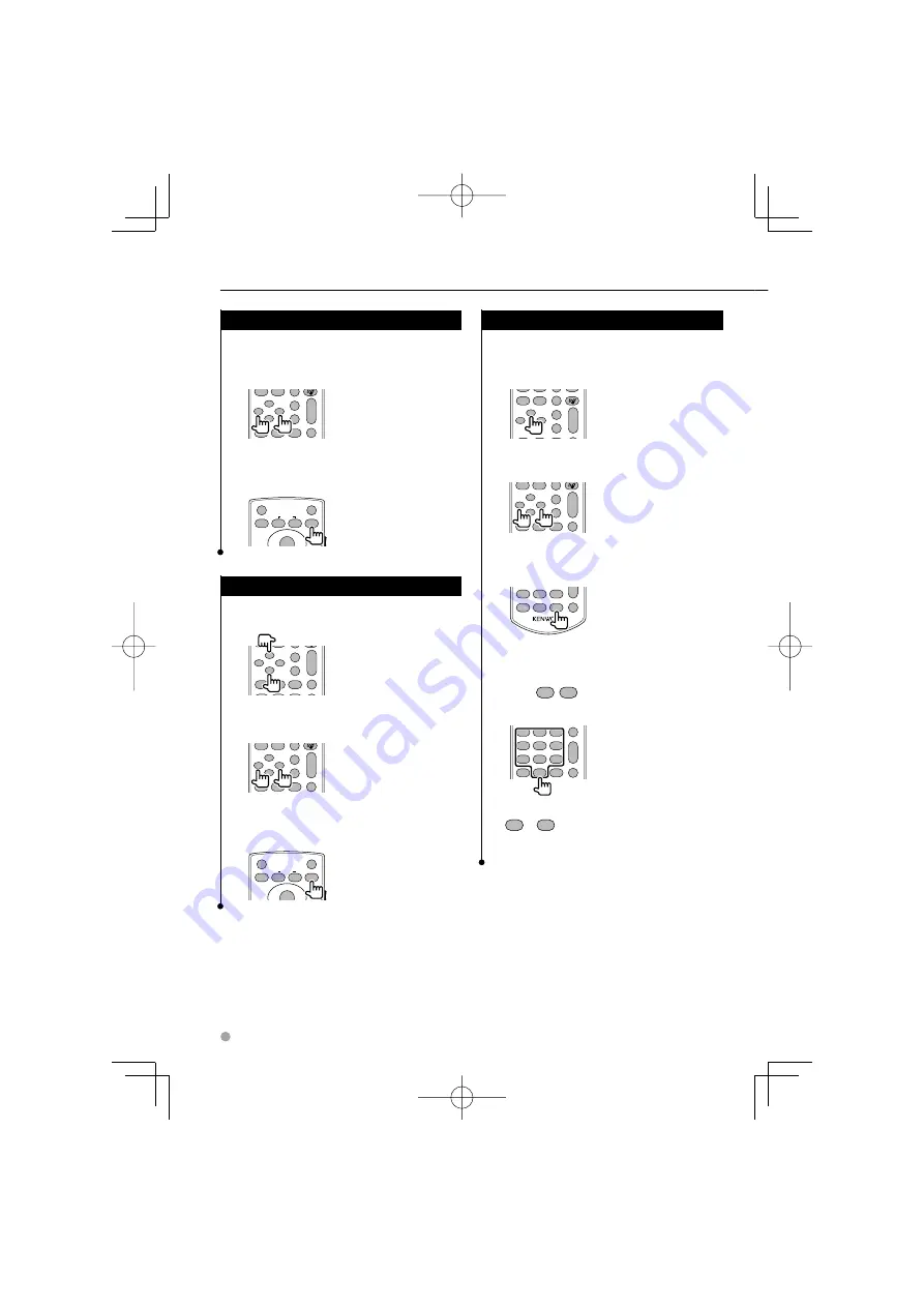 Kenwood KNA-RCDV330 - Wireless Remote For Multimedia Receivers Instruction Manual Download Page 12