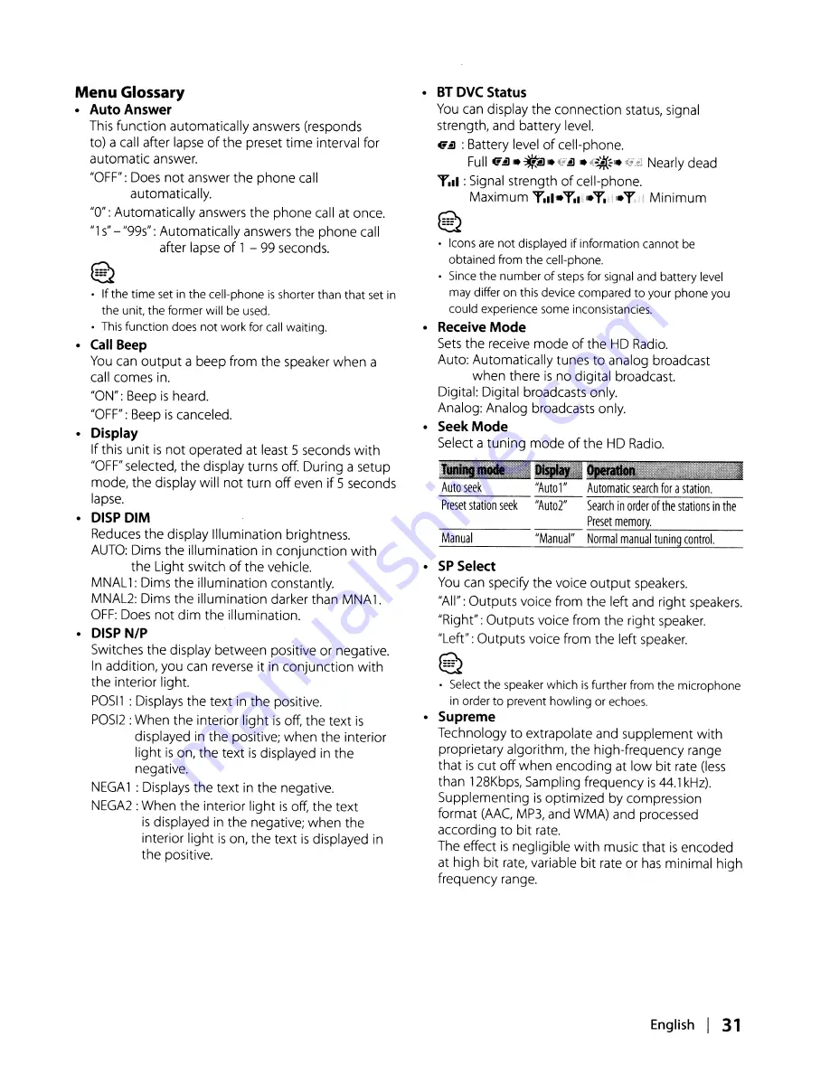 Kenwood KOS-A300 - CarPortal Media Controller Instruction Manual Download Page 31