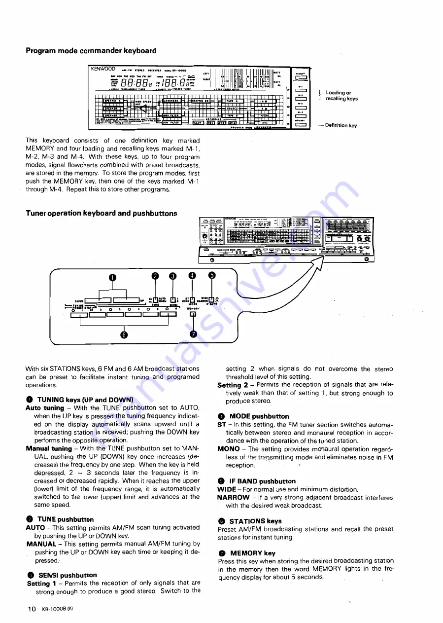 Kenwood KR-1000B Скачать руководство пользователя страница 10