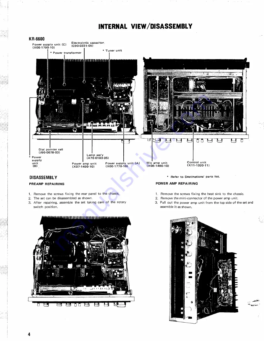 Kenwood KR-6060 Service Manual Download Page 4