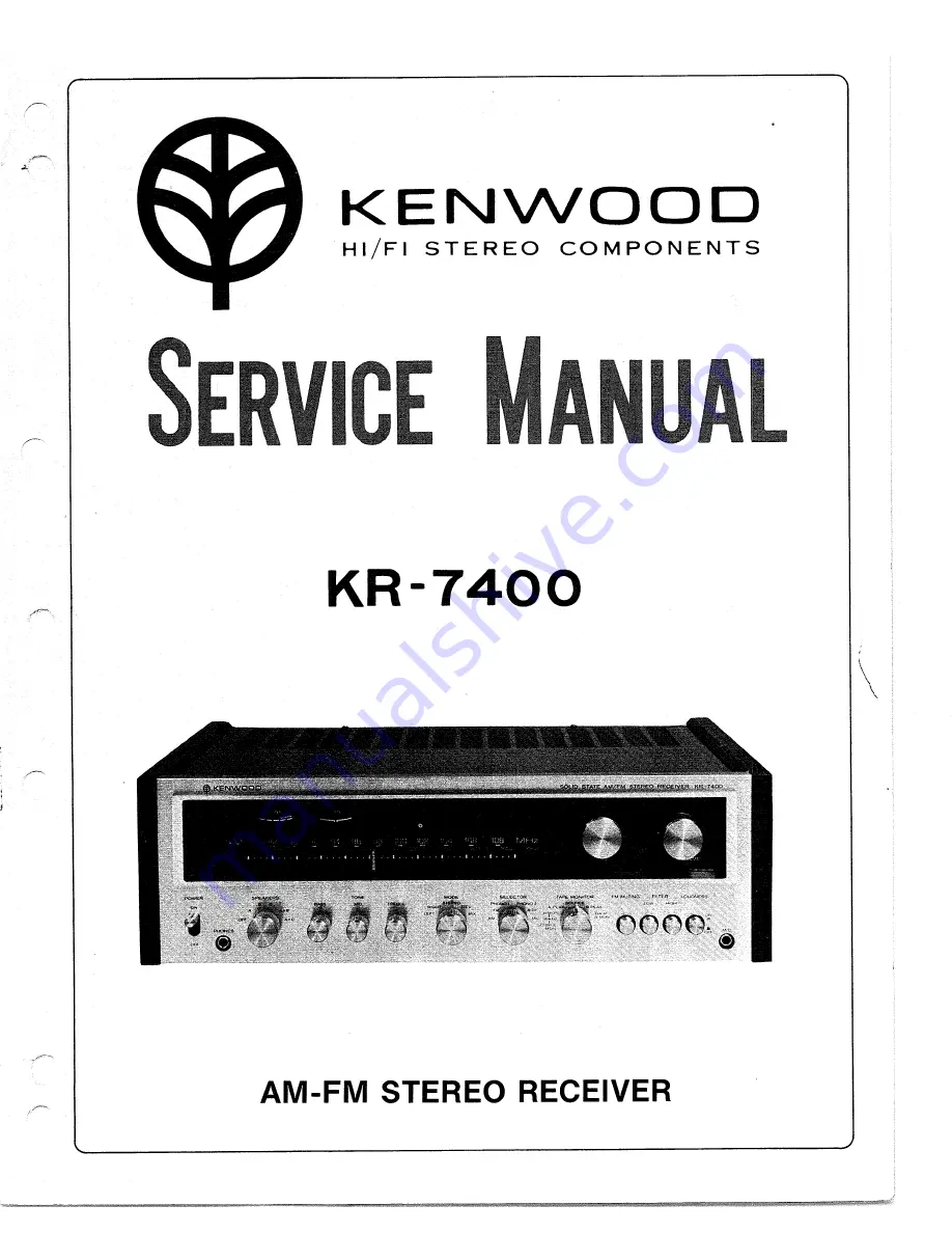 Kenwood KR-7400 Скачать руководство пользователя страница 1