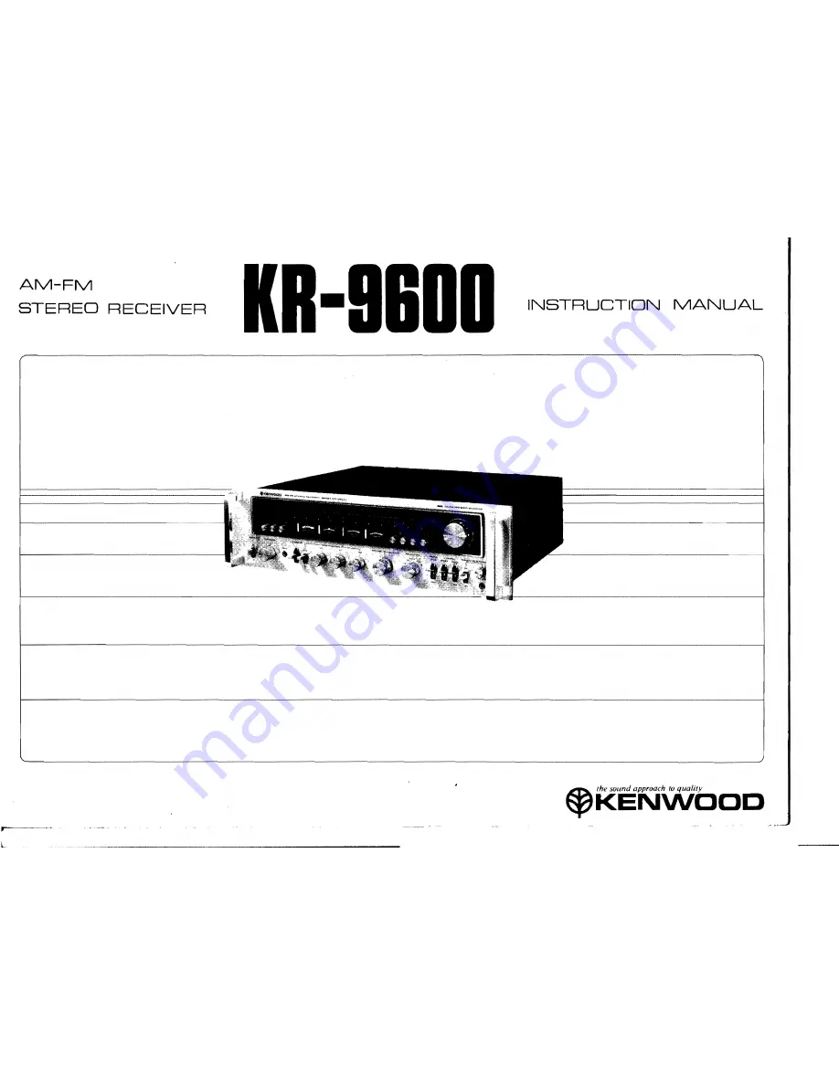 Kenwood KR-9600 Instruction Manual Download Page 1