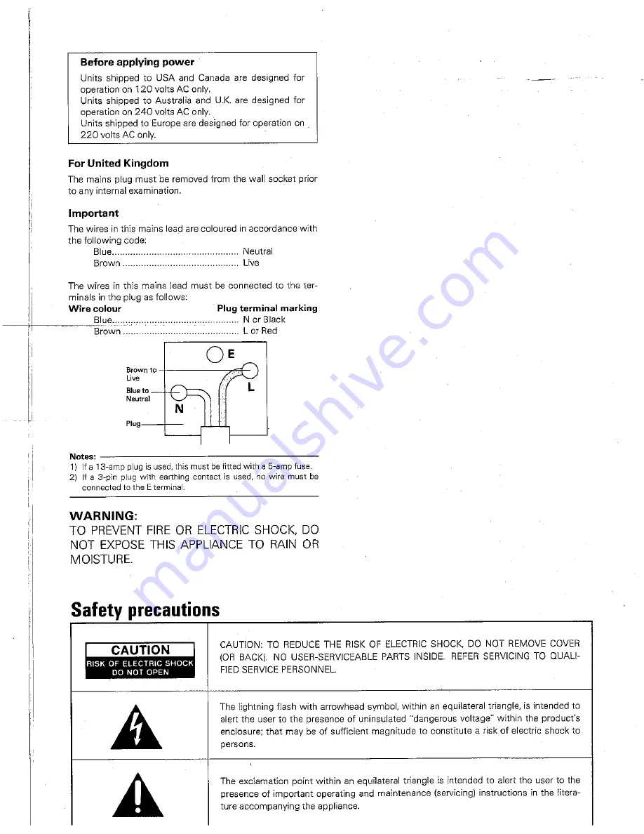 Kenwood KR-A30 Instruction Manual Download Page 2