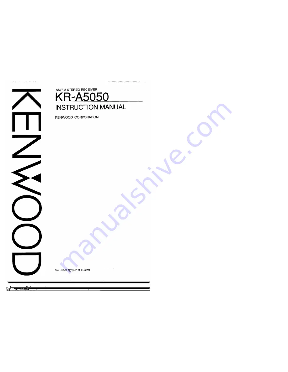 Kenwood KR-A5050 Instruction Manual Download Page 1