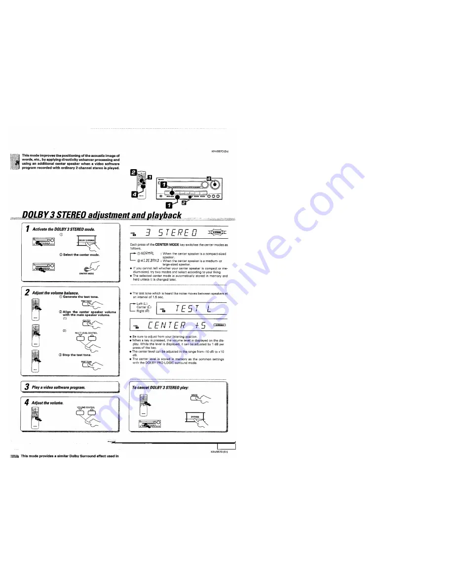 Kenwood KR-V5570 Instruction Manual Download Page 24