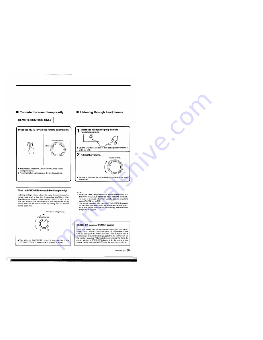 Kenwood KR-V6040 Instruction Manual Download Page 15