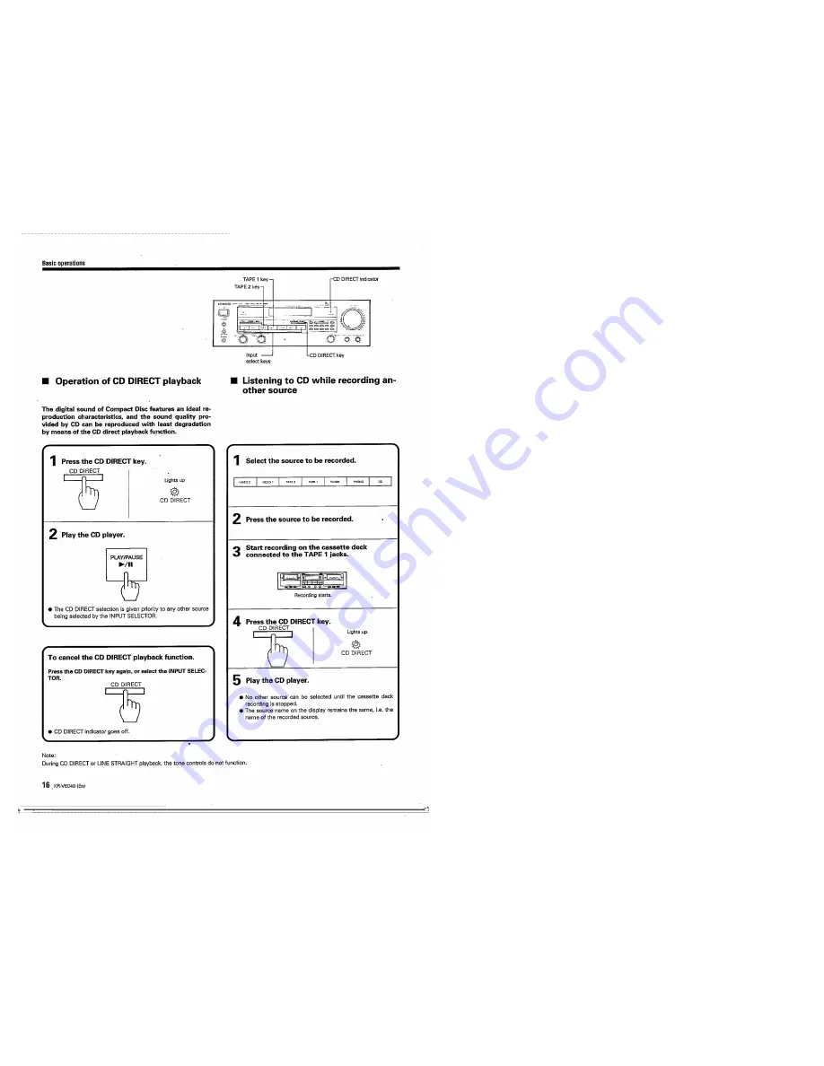 Kenwood KR-V6040 Скачать руководство пользователя страница 16