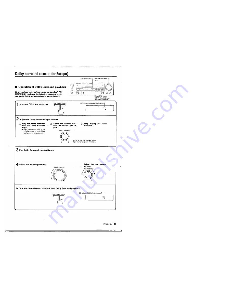 Kenwood KR-V6040 Скачать руководство пользователя страница 21