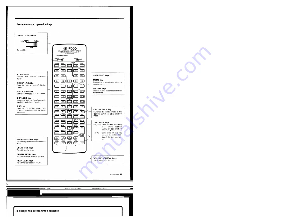 Kenwood KR-V8050 Instruction Manual Download Page 17