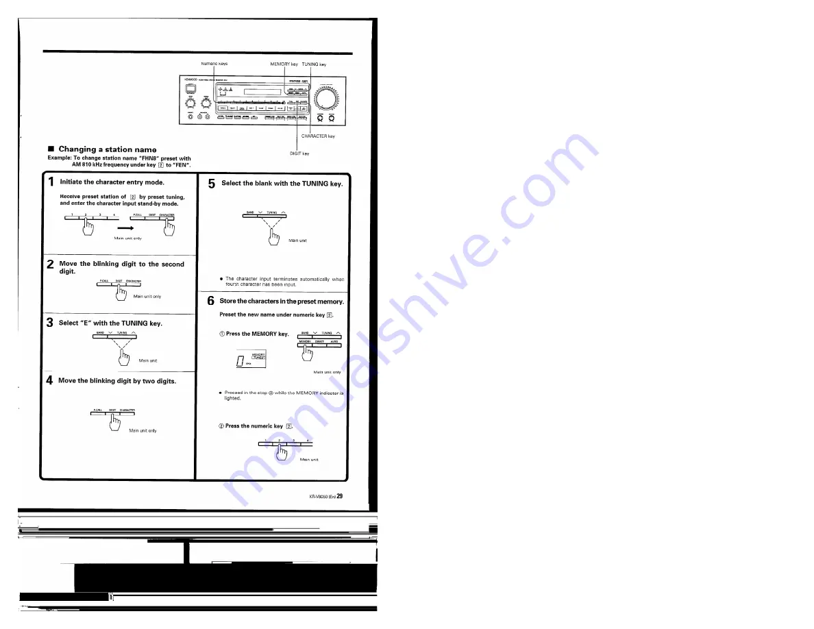 Kenwood KR-V8050 Instruction Manual Download Page 29