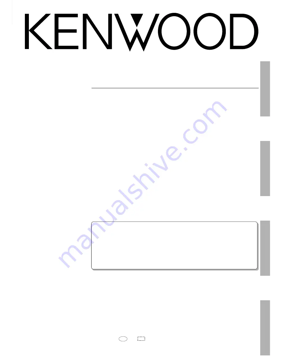 Kenwood KR-V888D Instruction Manual Download Page 1