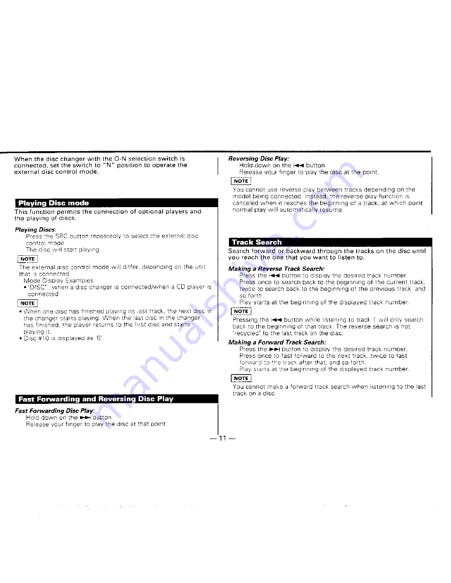 Kenwood KRC-107S Instruction Manual Download Page 11