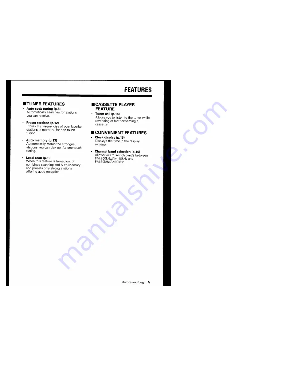 Kenwood KRC-160 Instruction Manual Download Page 5