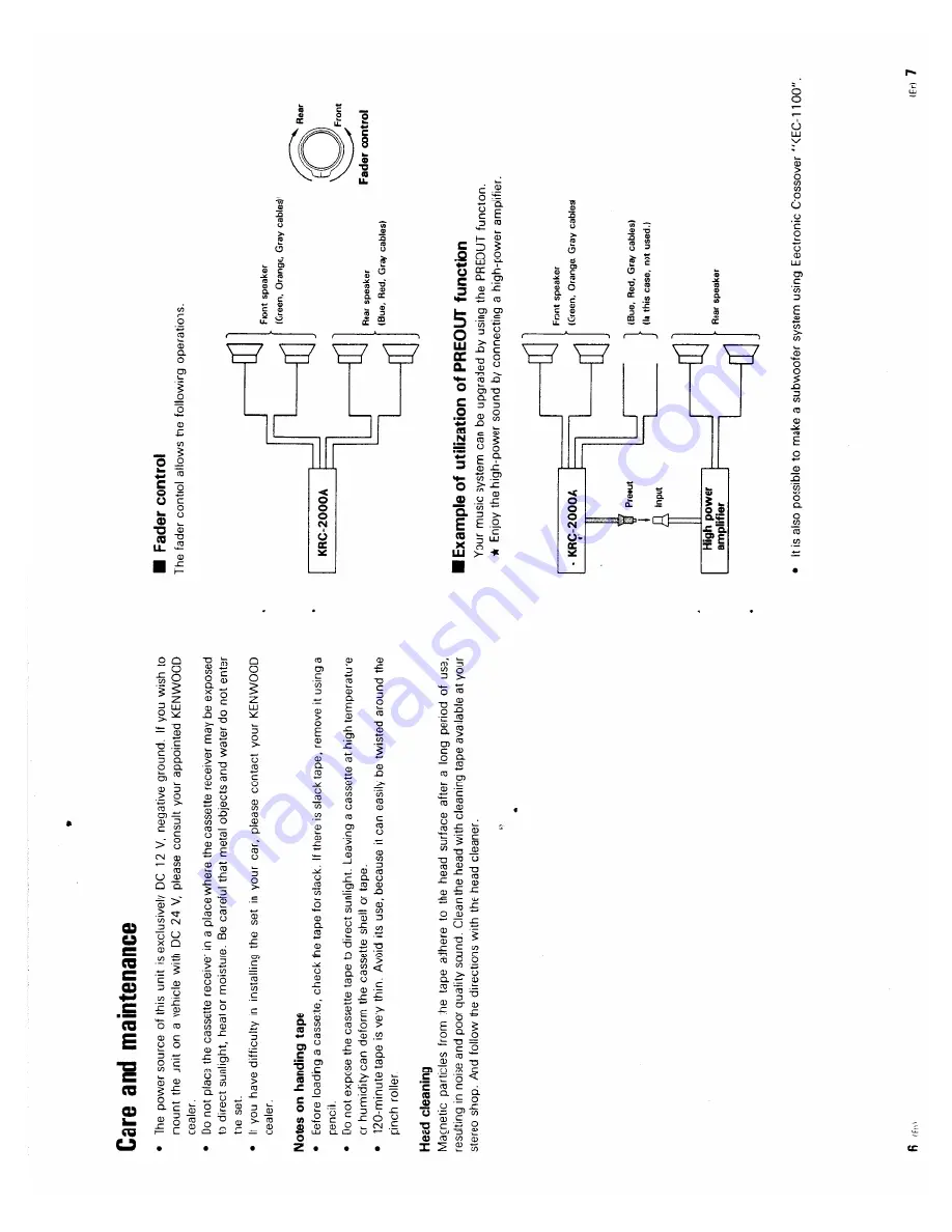 Kenwood KRC-2000A Instruction Manual Download Page 4