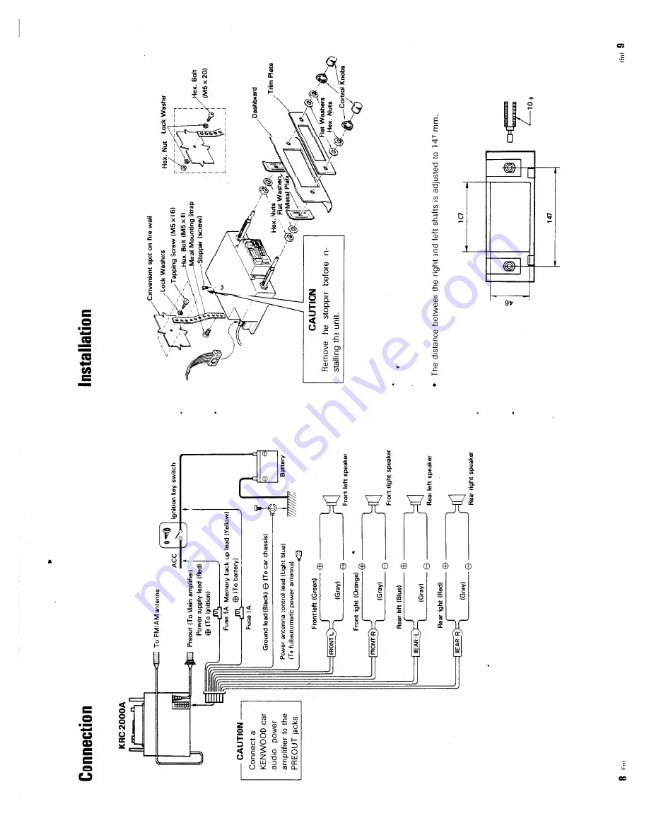 Kenwood KRC-2000A Instruction Manual Download Page 5