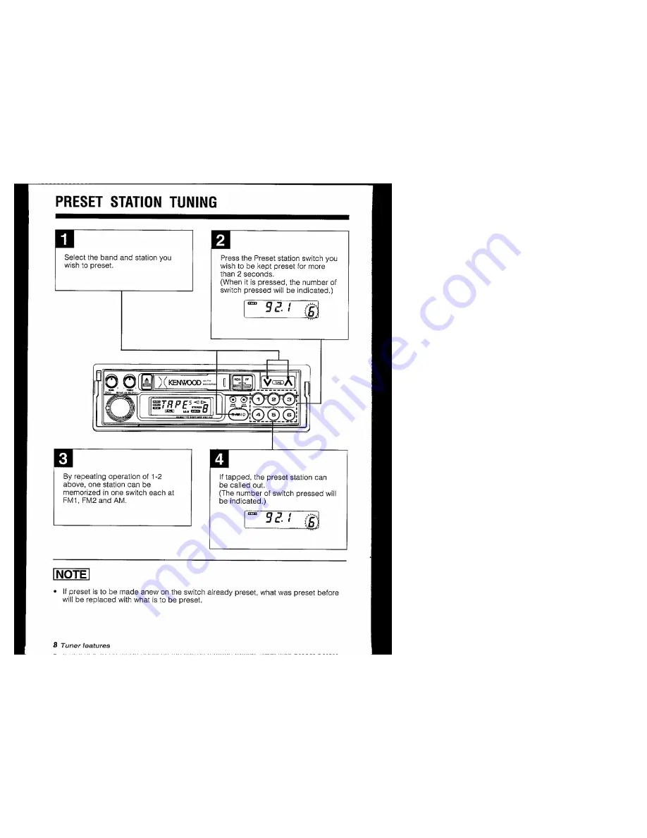 Kenwood KRC-240 Instruction Manual Download Page 8