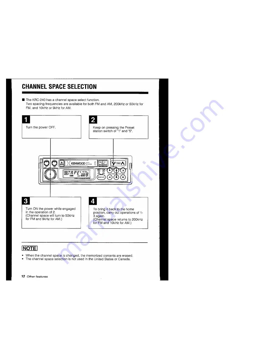 Kenwood KRC-240 Скачать руководство пользователя страница 12