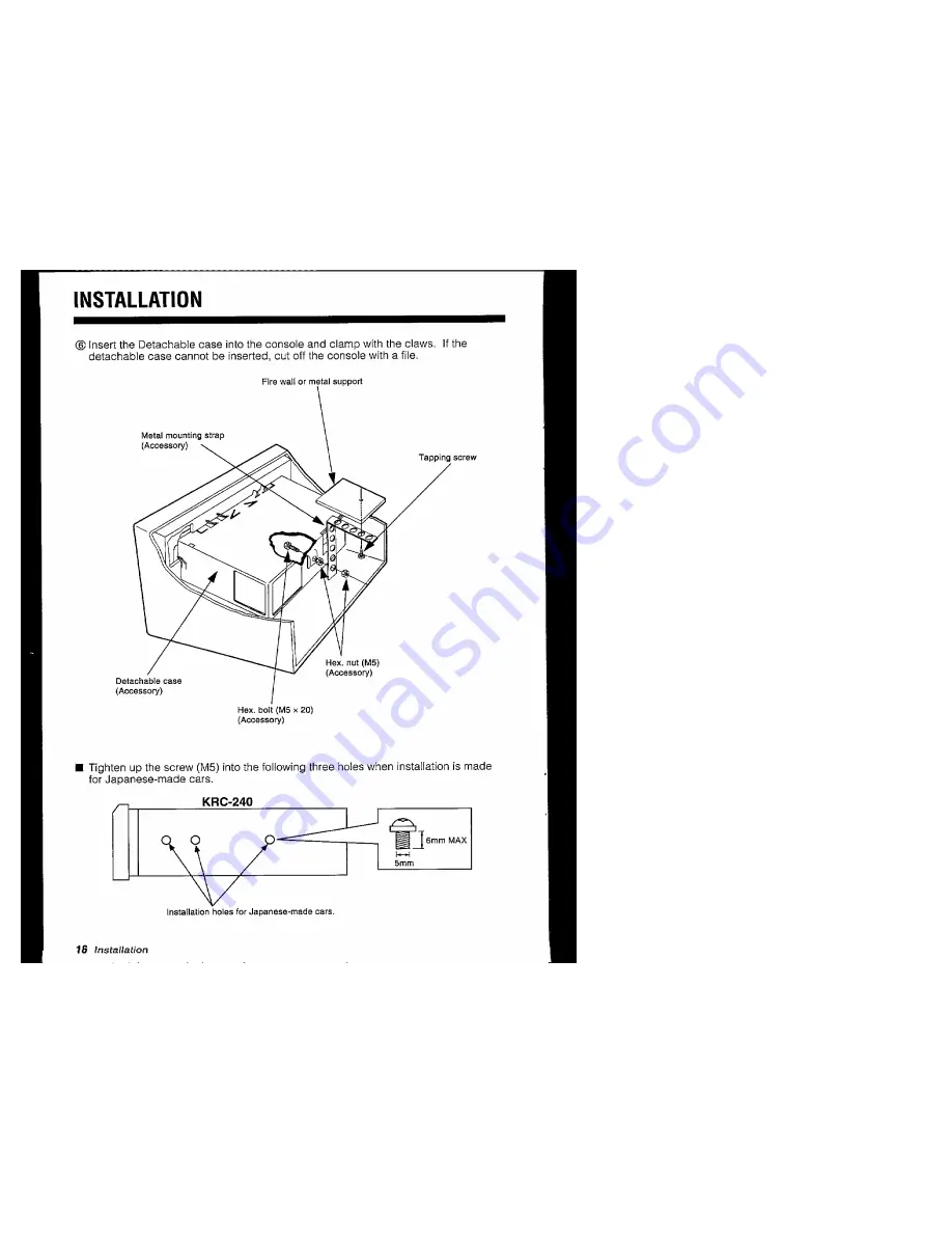 Kenwood KRC-240 Instruction Manual Download Page 16