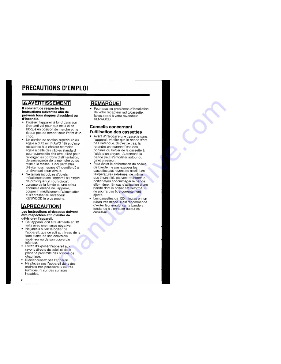 Kenwood KRC-240 Instruction Manual Download Page 20