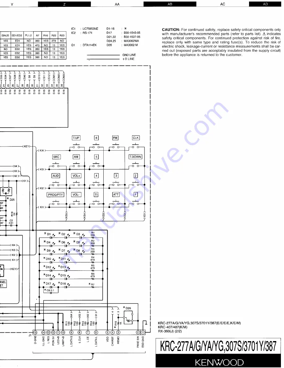 Kenwood KRC-277A Service Manual Download Page 9