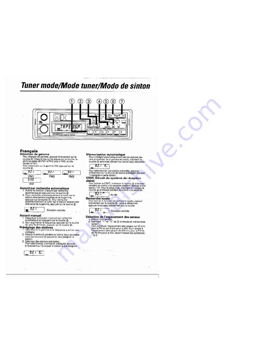 Kenwood KRC-280 Скачать руководство пользователя страница 4